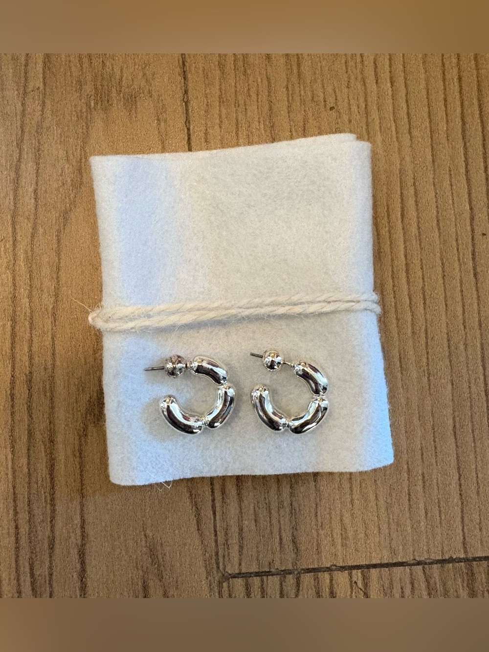 JENNY BIRD Silver Chunky Hoop Earrings